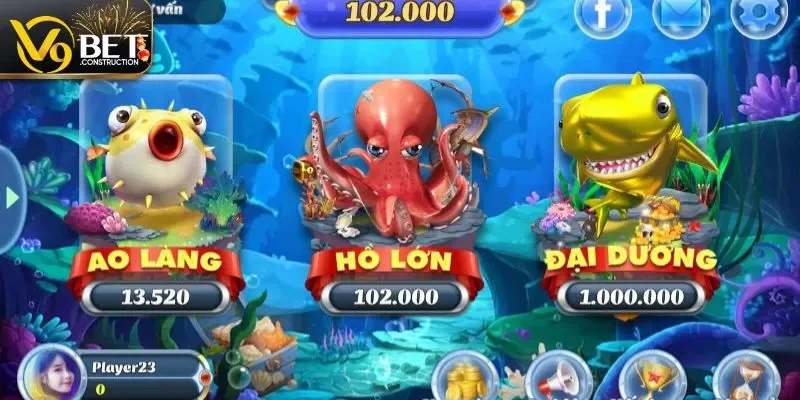 Khám phá sảnh bắn cá V9bet hấp dẫn