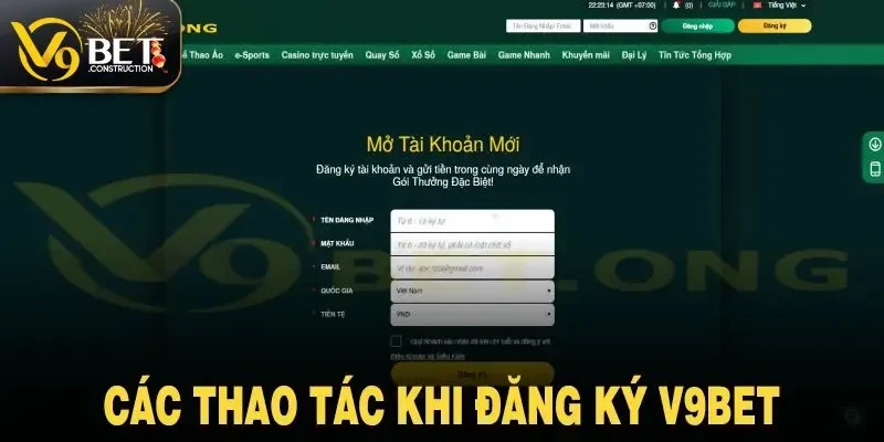 Đăng Ký V9bet Nắm rõ các bước đăng ký V9bet