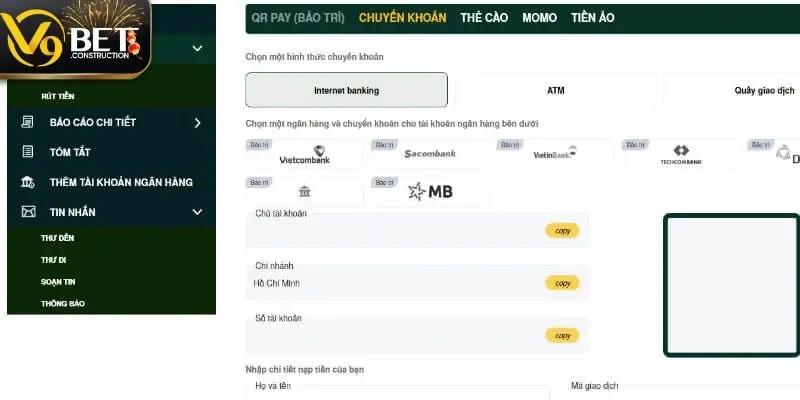 Nạp Tiền V9bet Phương thức nạp tiền V9bet nhanh chóng và thành công