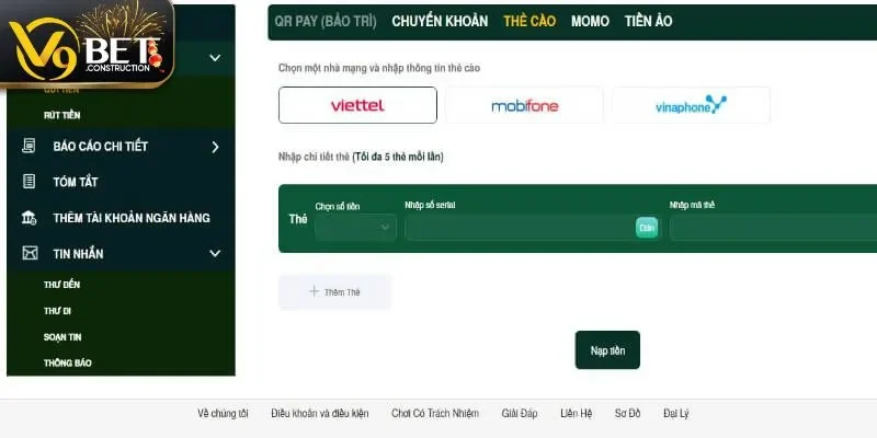 Nạp Tiền V9bet Bước tiến hành nạp tiền V9bet đơn giản nhất